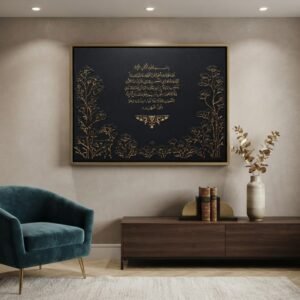 ayat ul kursi black & gold